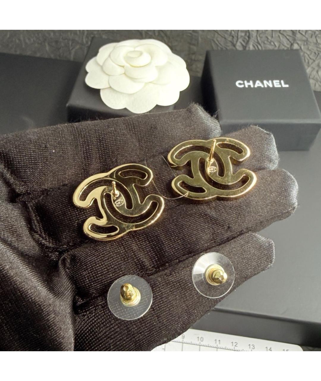 CHANEL Золотые серьги, фото 3