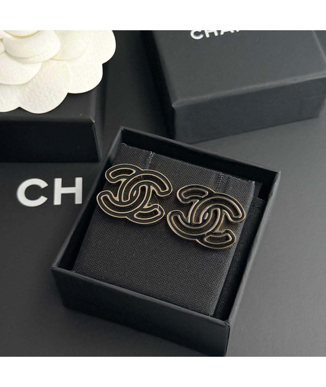 CHANEL Золотые серьги, фото 5