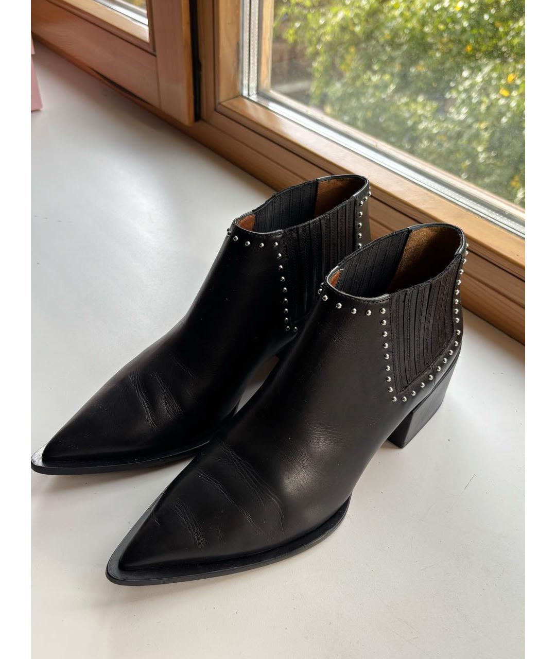 GIVENCHY Черные кожаные полусапоги, фото 4