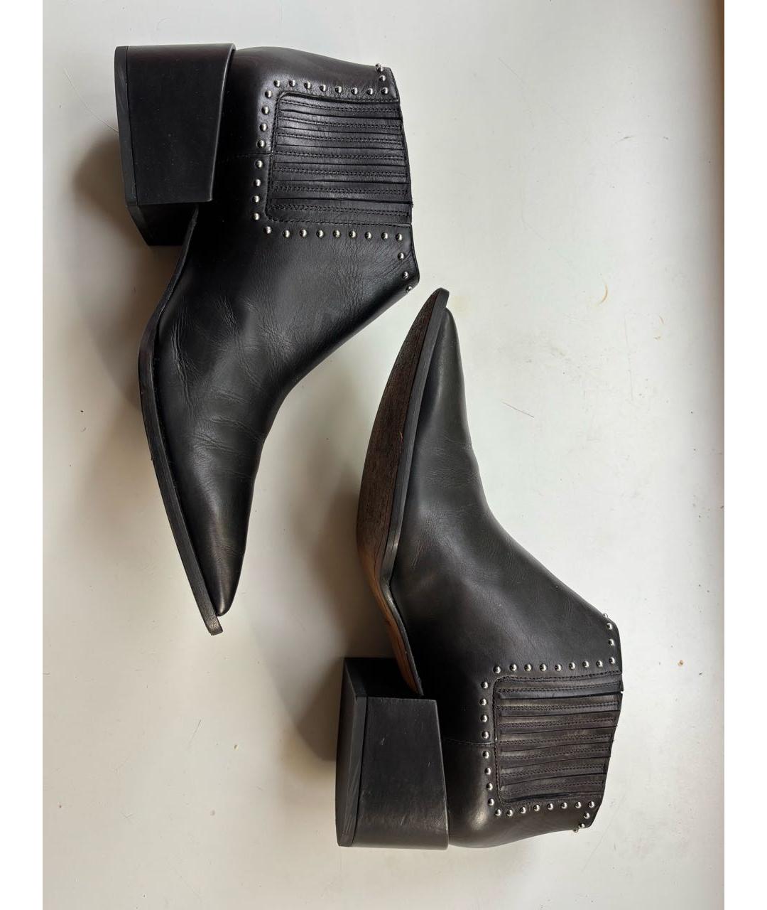 GIVENCHY Черные кожаные полусапоги, фото 5