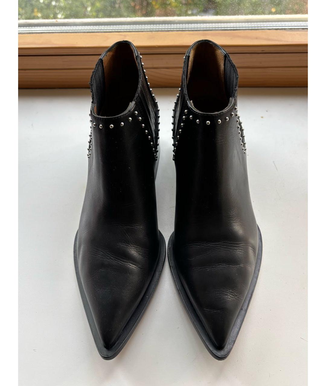 GIVENCHY Черные кожаные полусапоги, фото 2