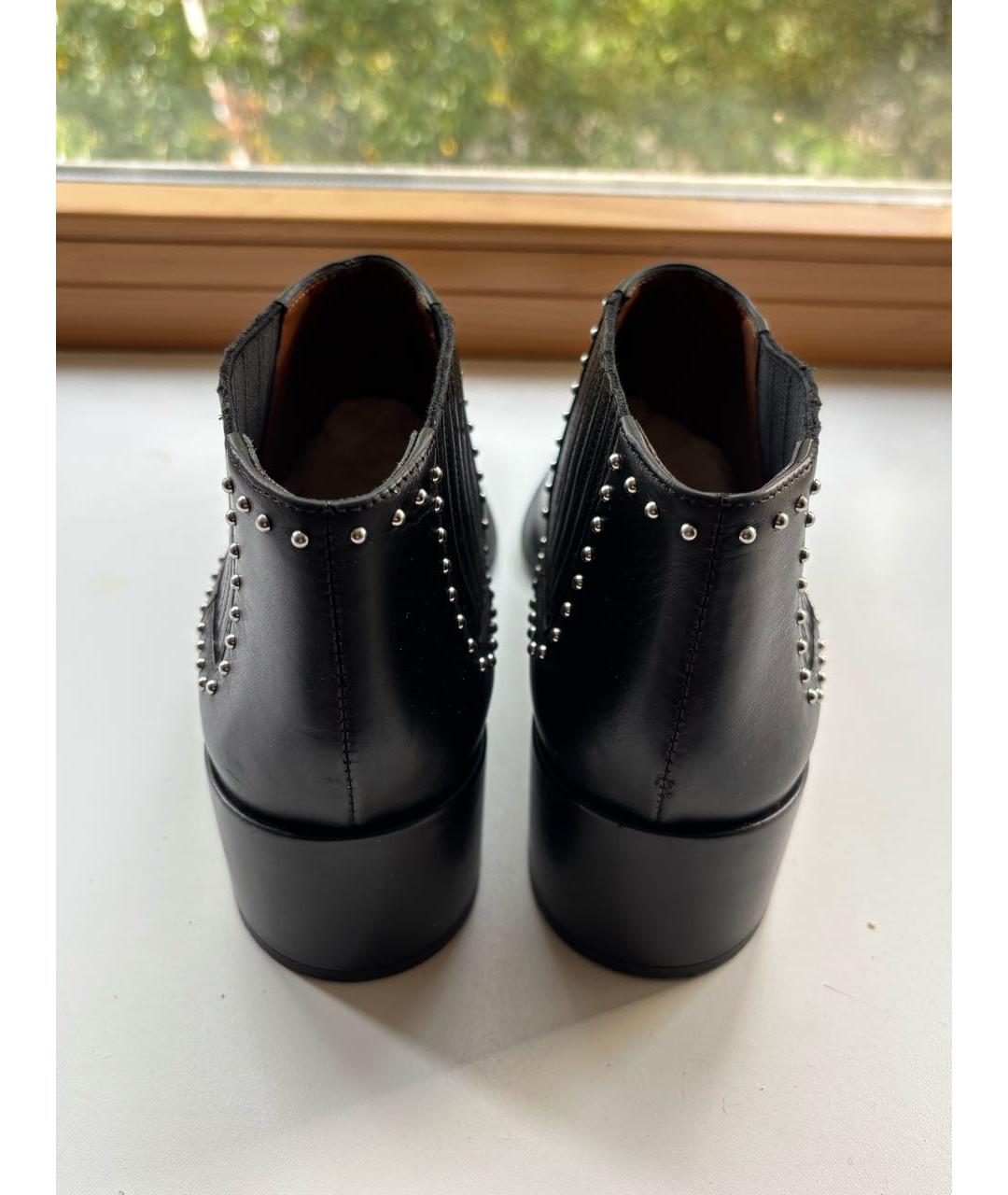 GIVENCHY Черные кожаные полусапоги, фото 3