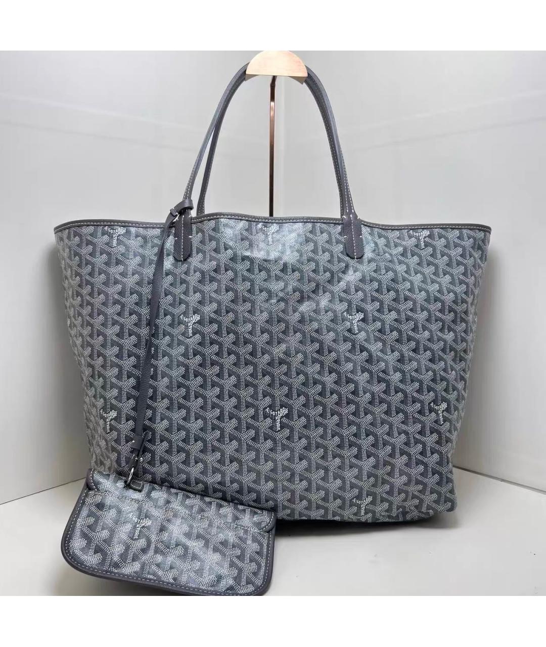 GOYARD Антрацитовая сумка тоут из канвы, фото 9