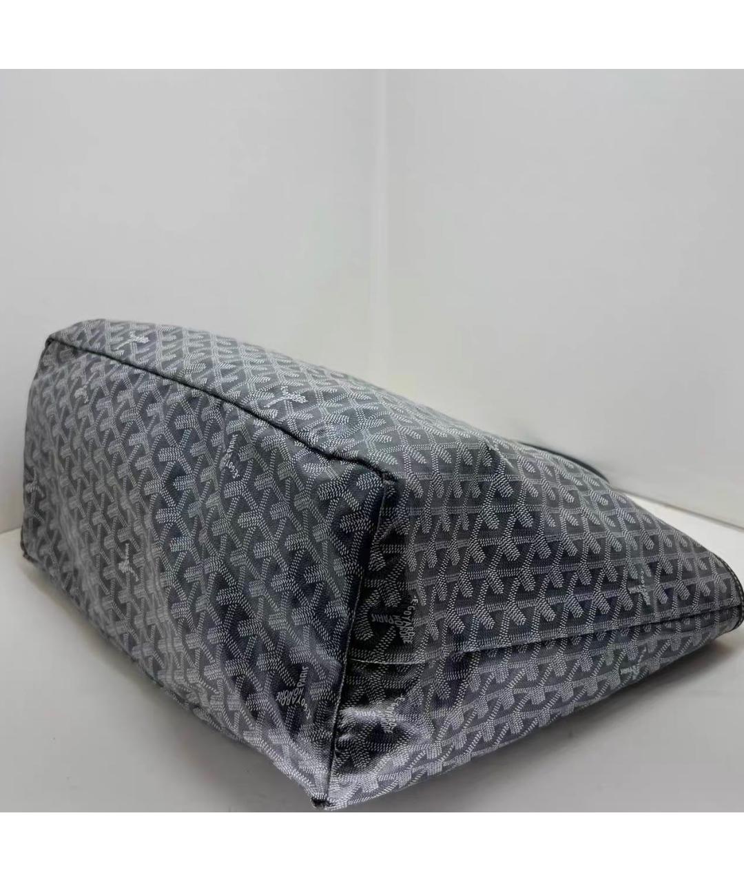 GOYARD Антрацитовая сумка тоут из канвы, фото 7