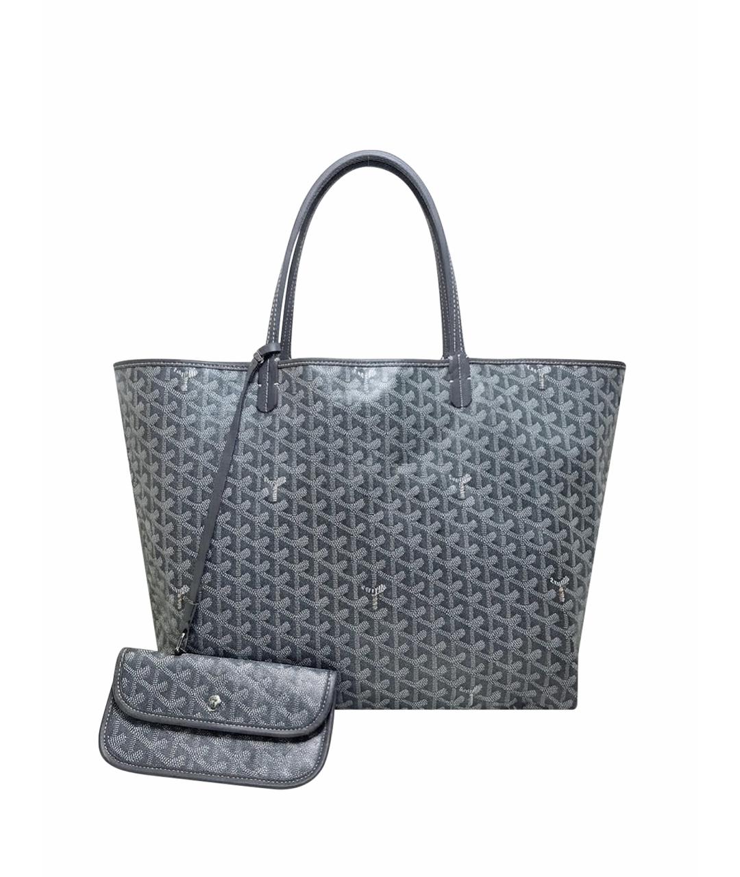 GOYARD Антрацитовая сумка тоут из канвы, фото 1