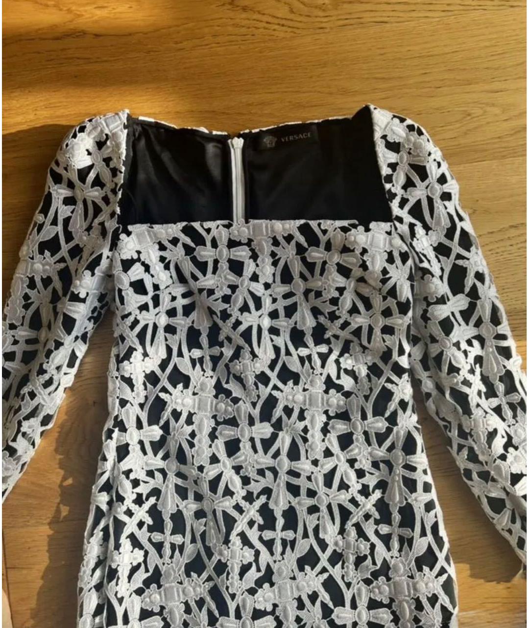 VERSACE Мульти полиэстеровое коктейльное платье, фото 3