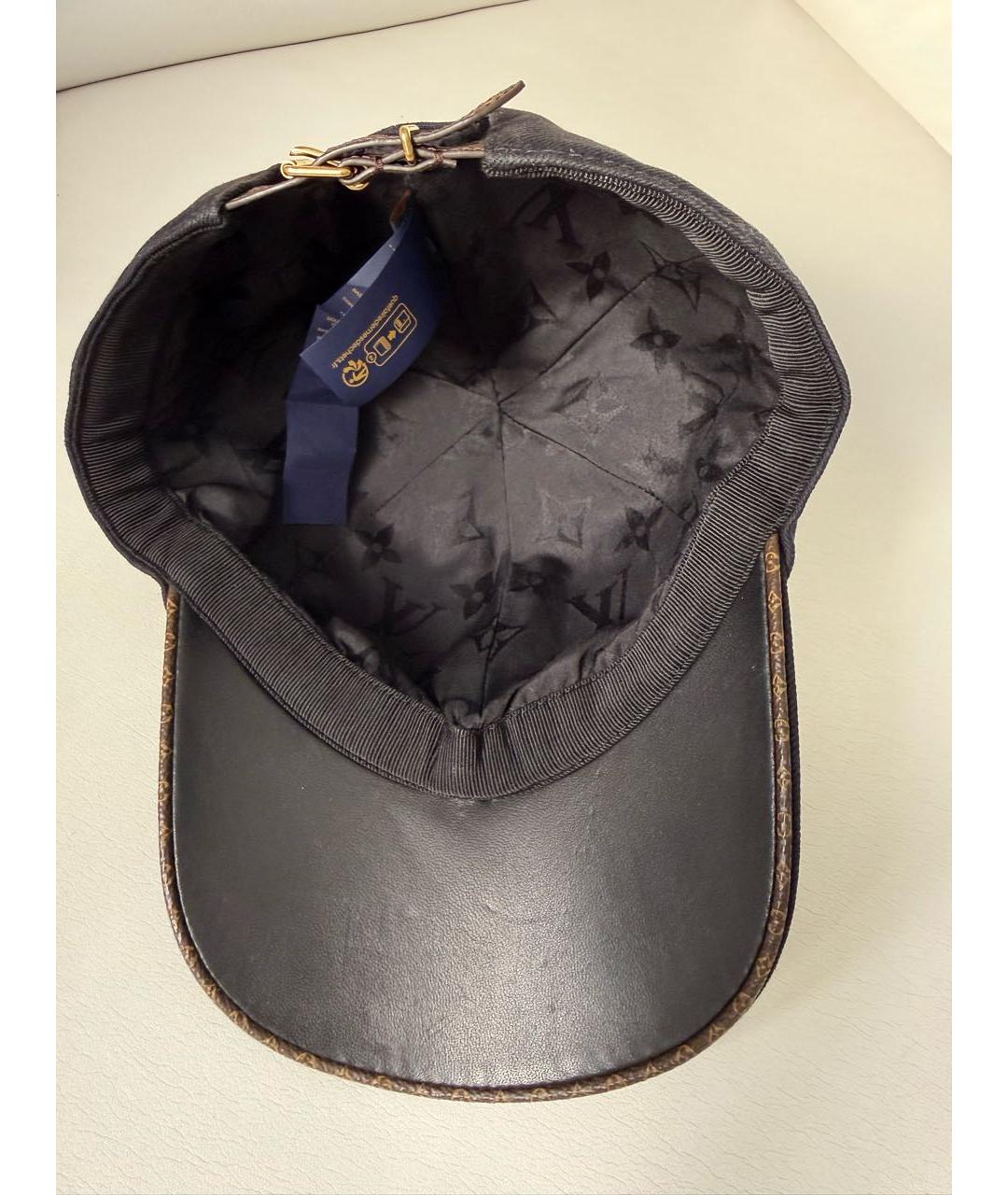 LOUIS VUITTON Черная хлопковая кепка, фото 8