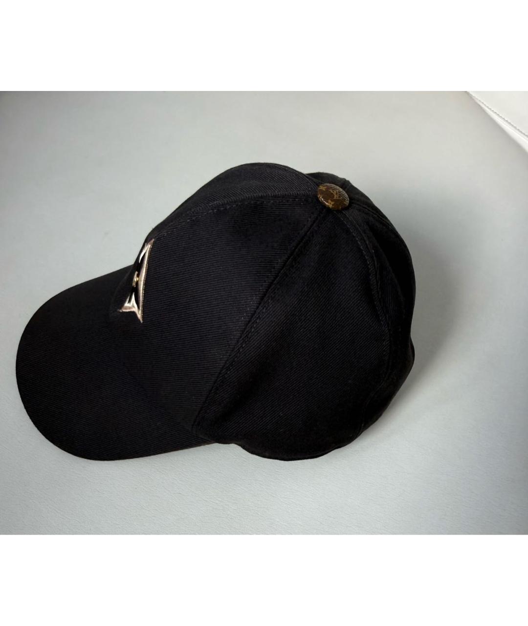 LOUIS VUITTON Черная хлопковая кепка, фото 4