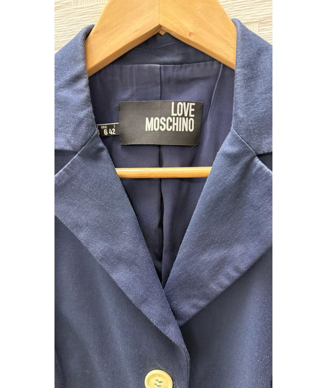 LOVE MOSCHINO Темно-синий жакет/пиджак, фото 4