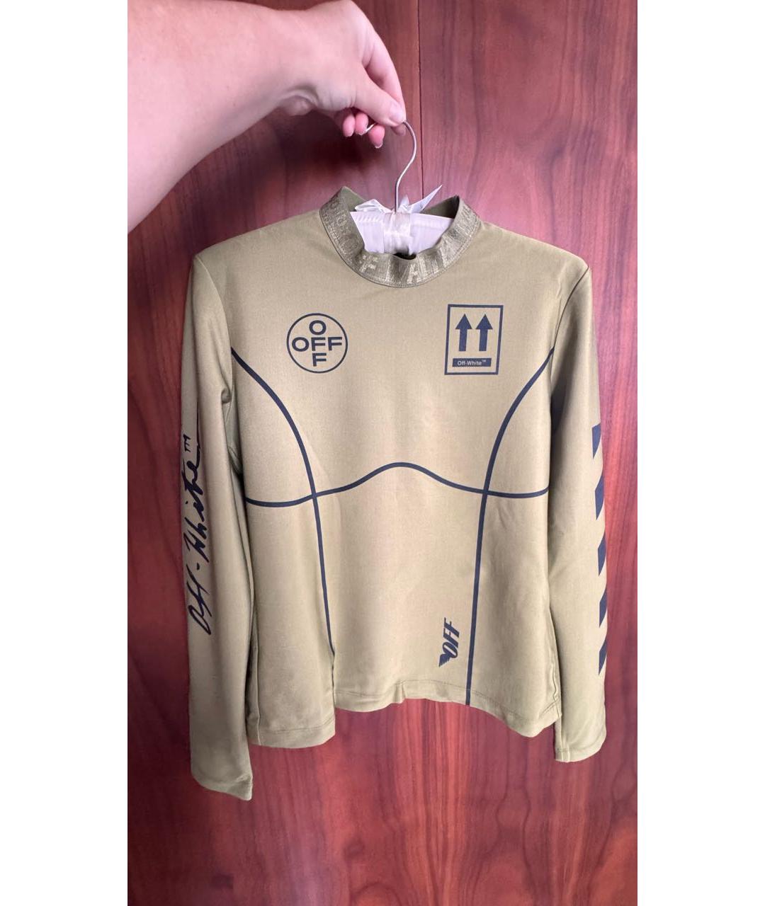 OFF-WHITE Зеленый полиэстеровый костюм с юбками, фото 8
