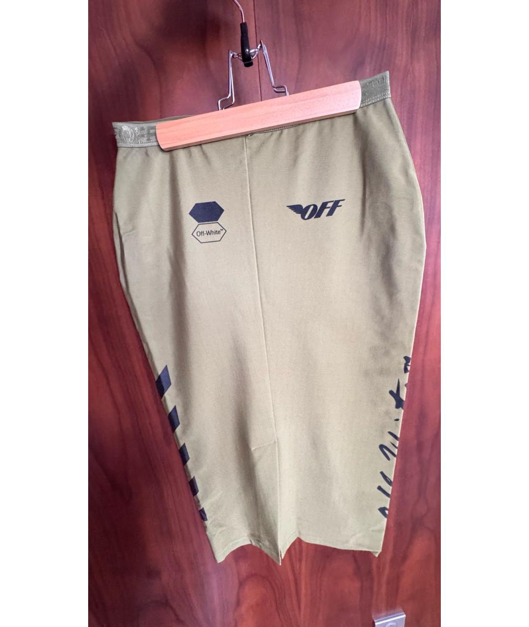 OFF-WHITE Зеленый полиэстеровый костюм с юбками, фото 4