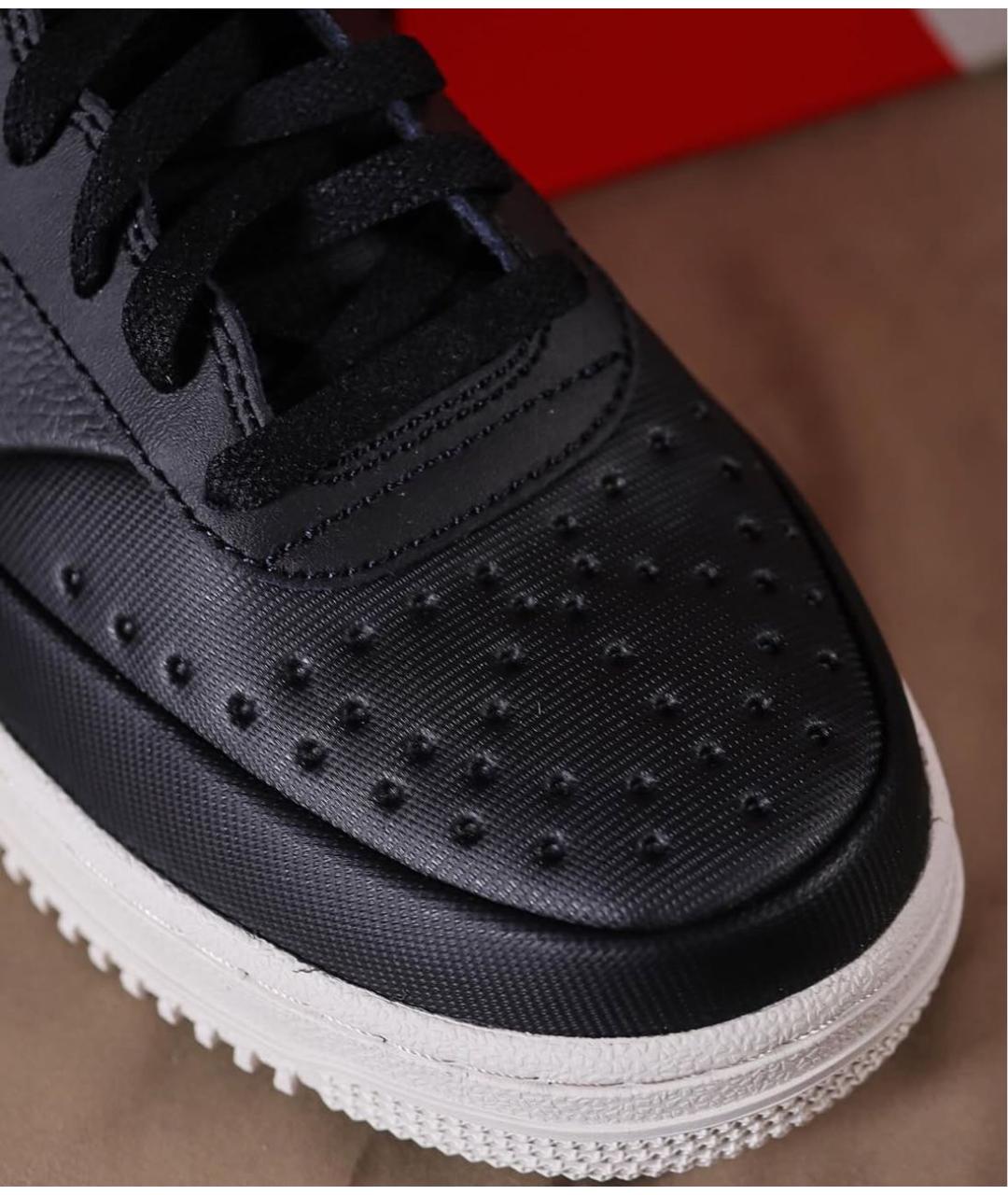 NIKE Черные кожаные высокие кроссовки / кеды, фото 8