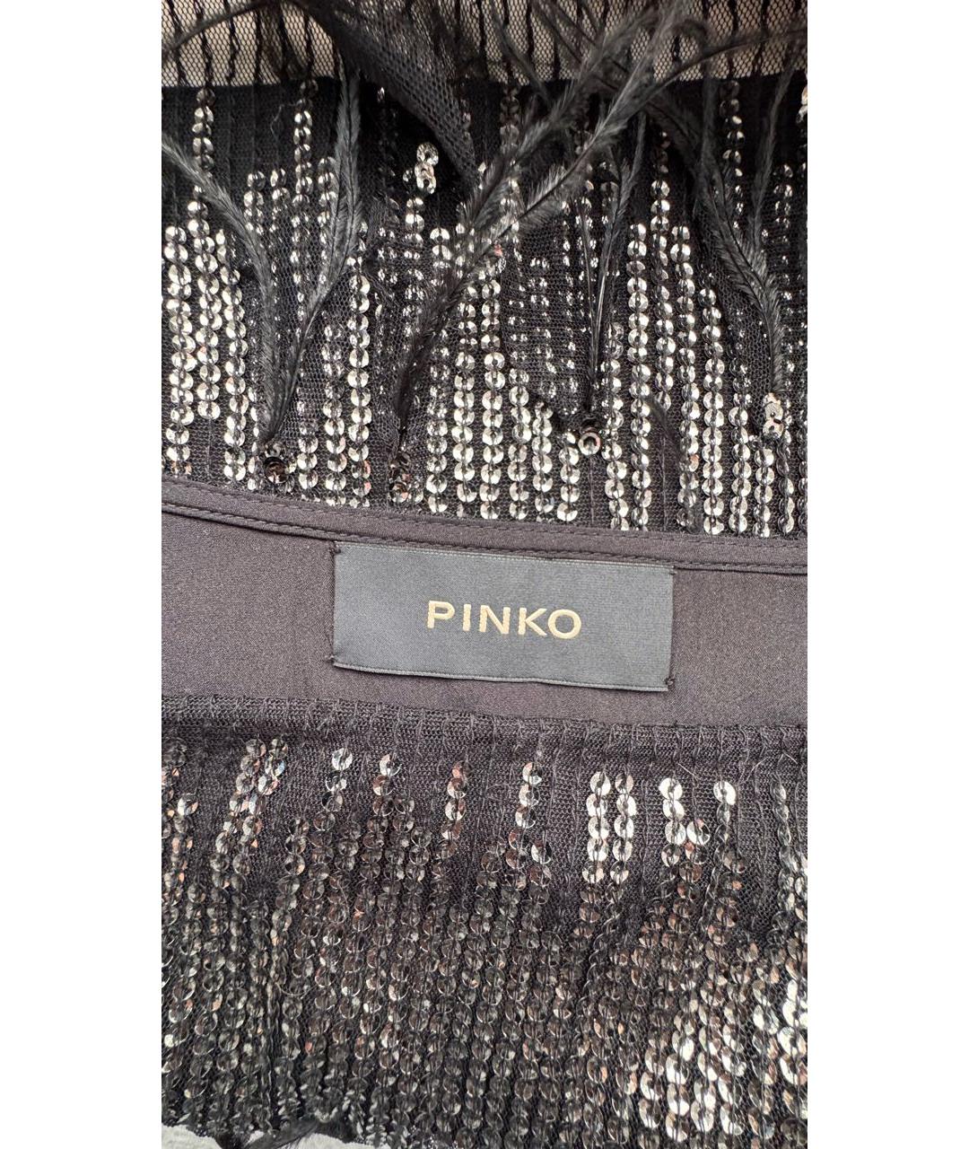 PINKO Черная нейлоновая юбка мини, фото 4