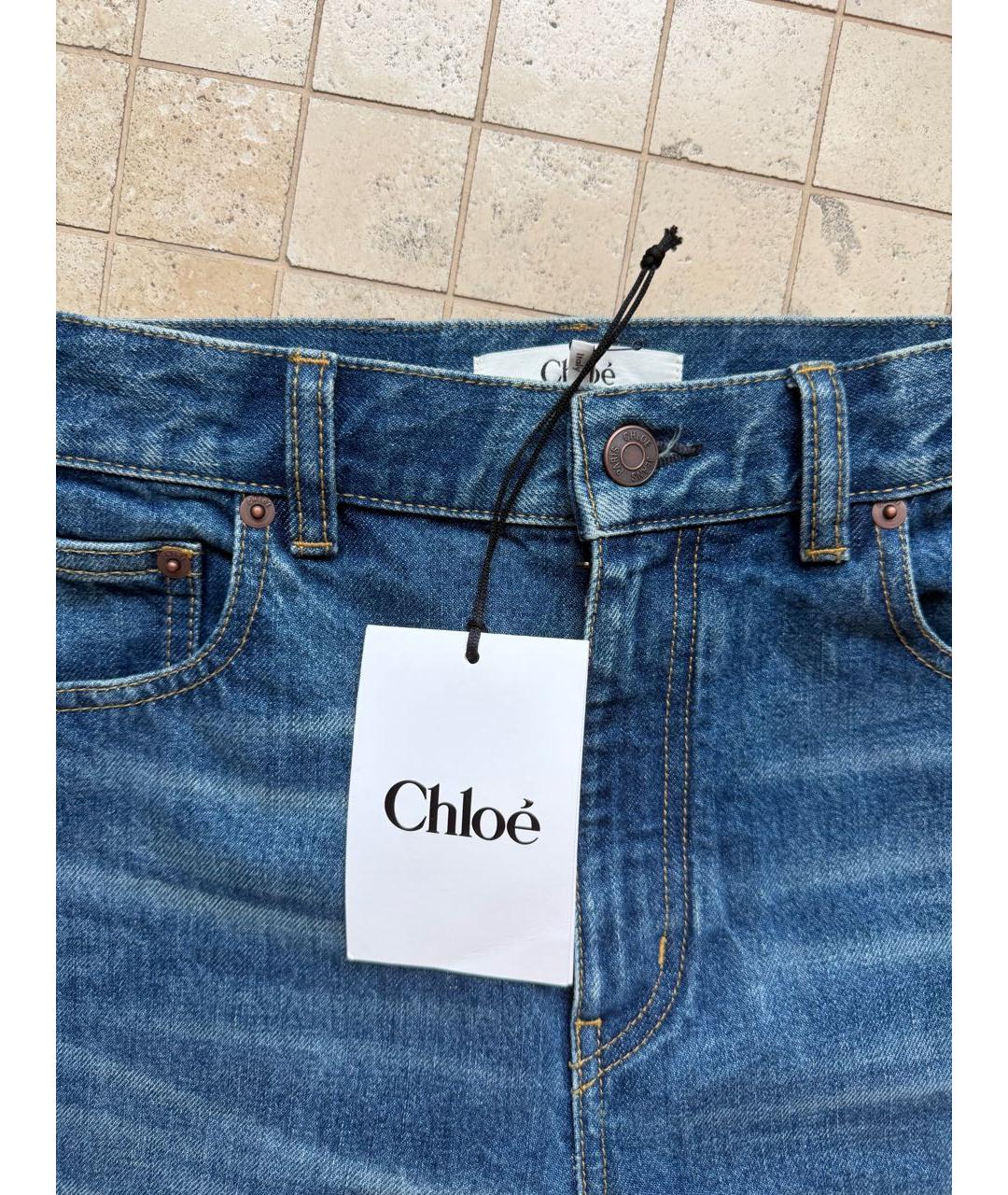 CHLOE Синие деним капри, фото 3