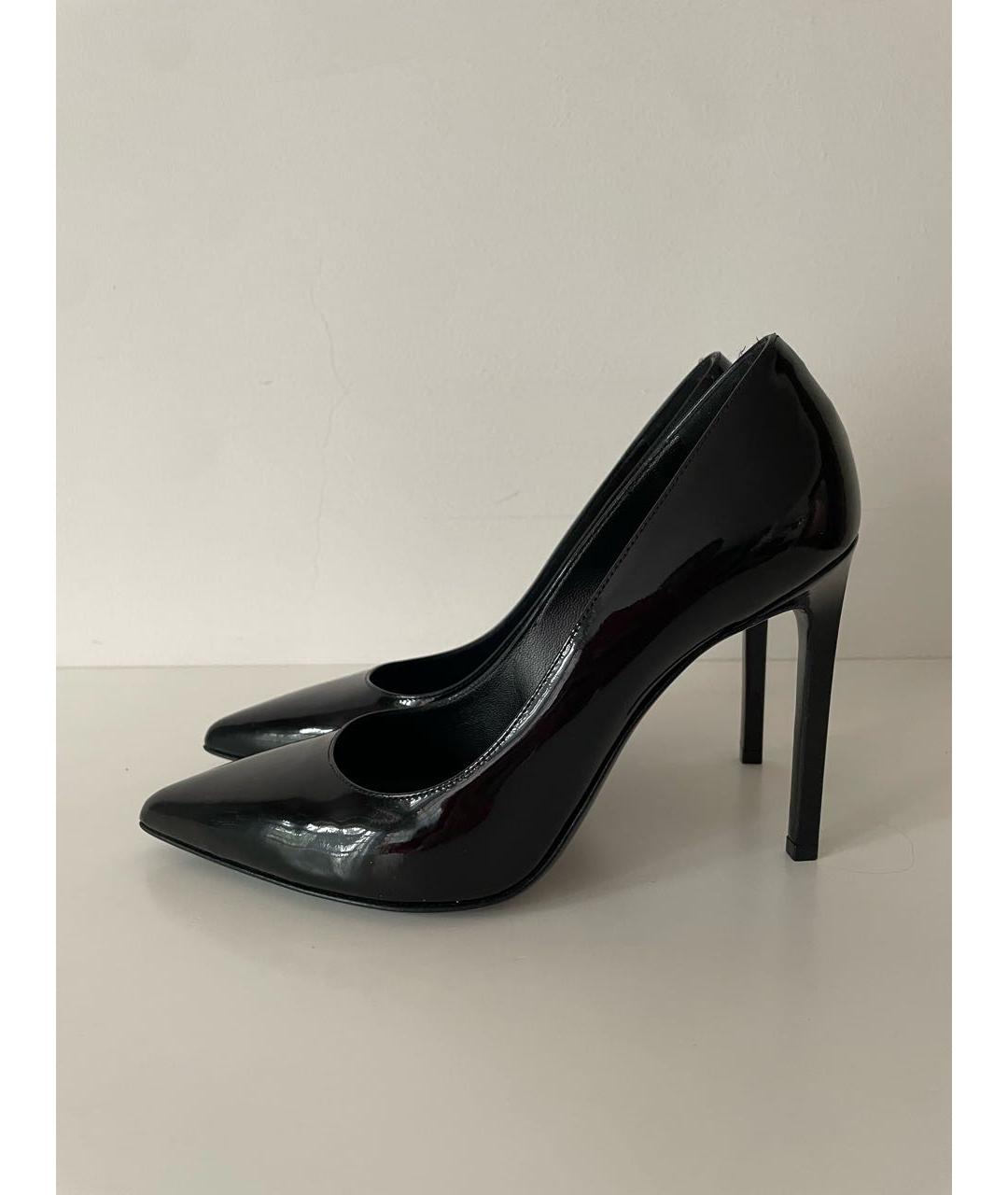 SAINT LAURENT Черные туфли из лакированной кожи, фото 9