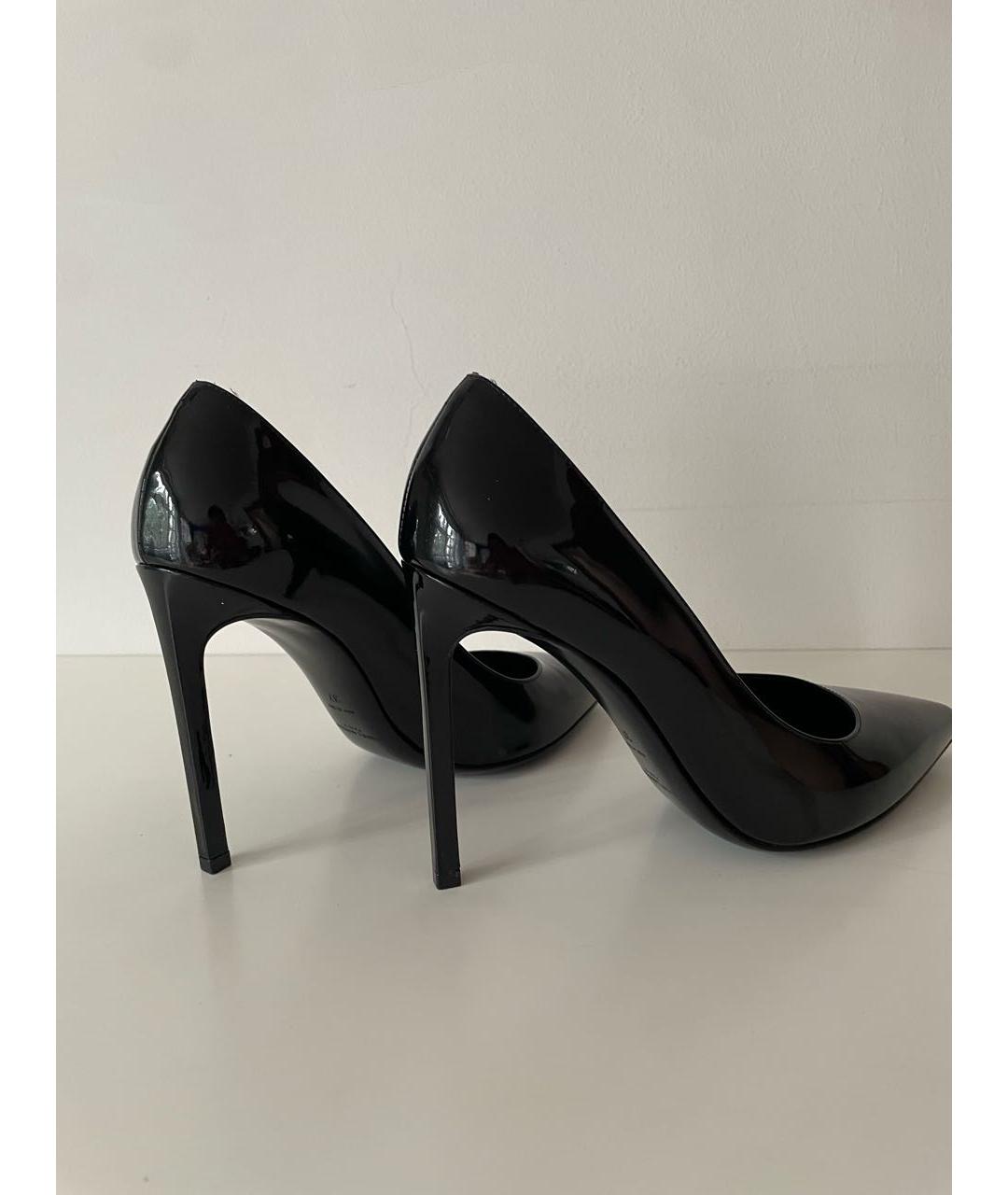 SAINT LAURENT Черные туфли из лакированной кожи, фото 3