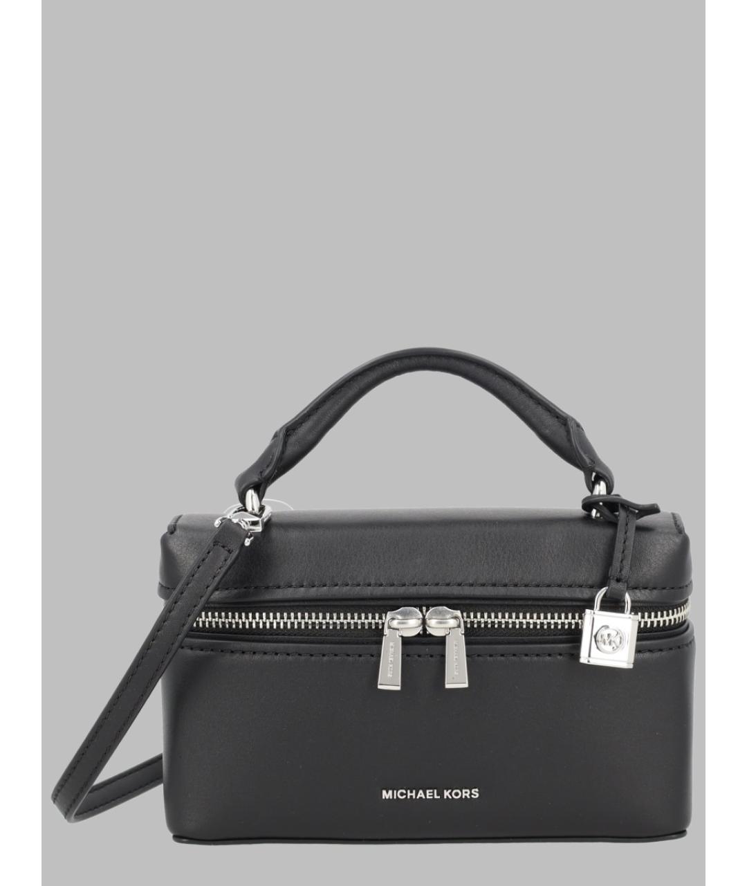 MICHAEL KORS Черная кожаная сумка через плечо, фото 3