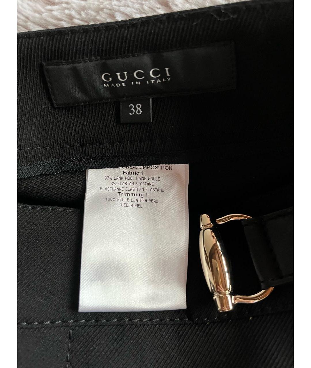 GUCCI Черный шерстяной костюм с брюками, фото 3
