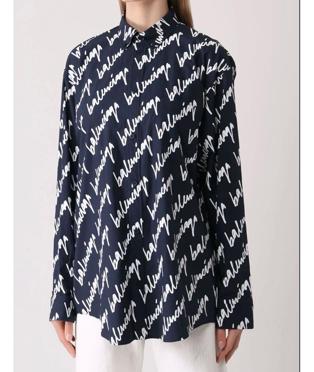 BALENCIAGA Темно-синяя рубашка, фото 5