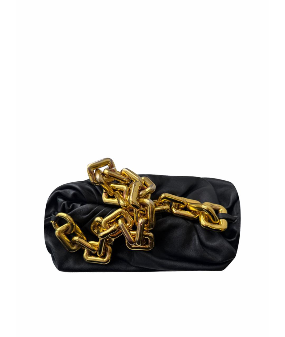 BOTTEGA VENETA Черная кожаная сумка через плечо, фото 1