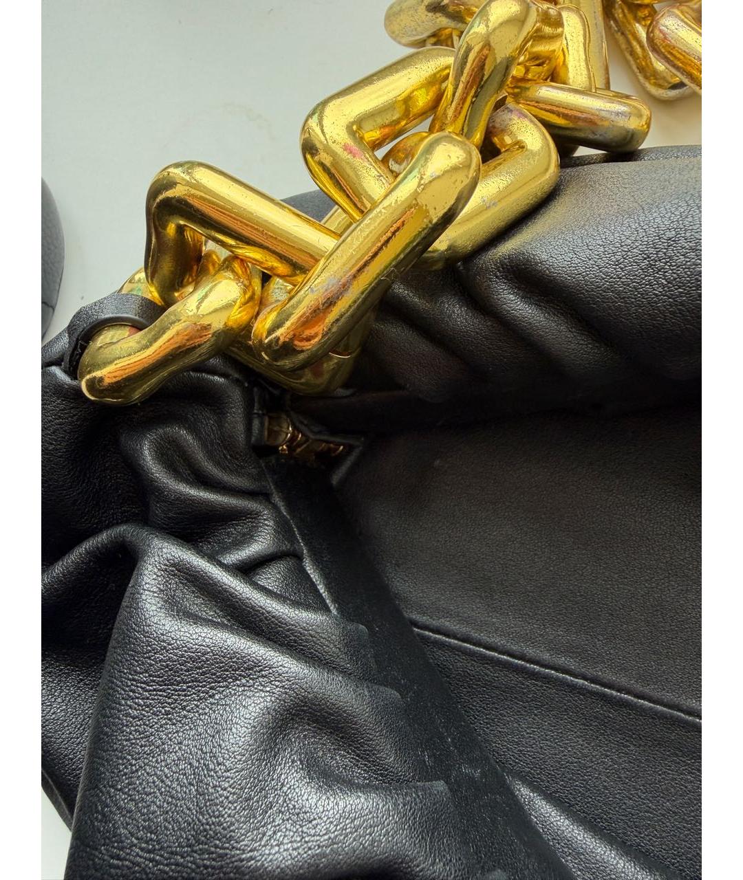 BOTTEGA VENETA Черная кожаная сумка через плечо, фото 4