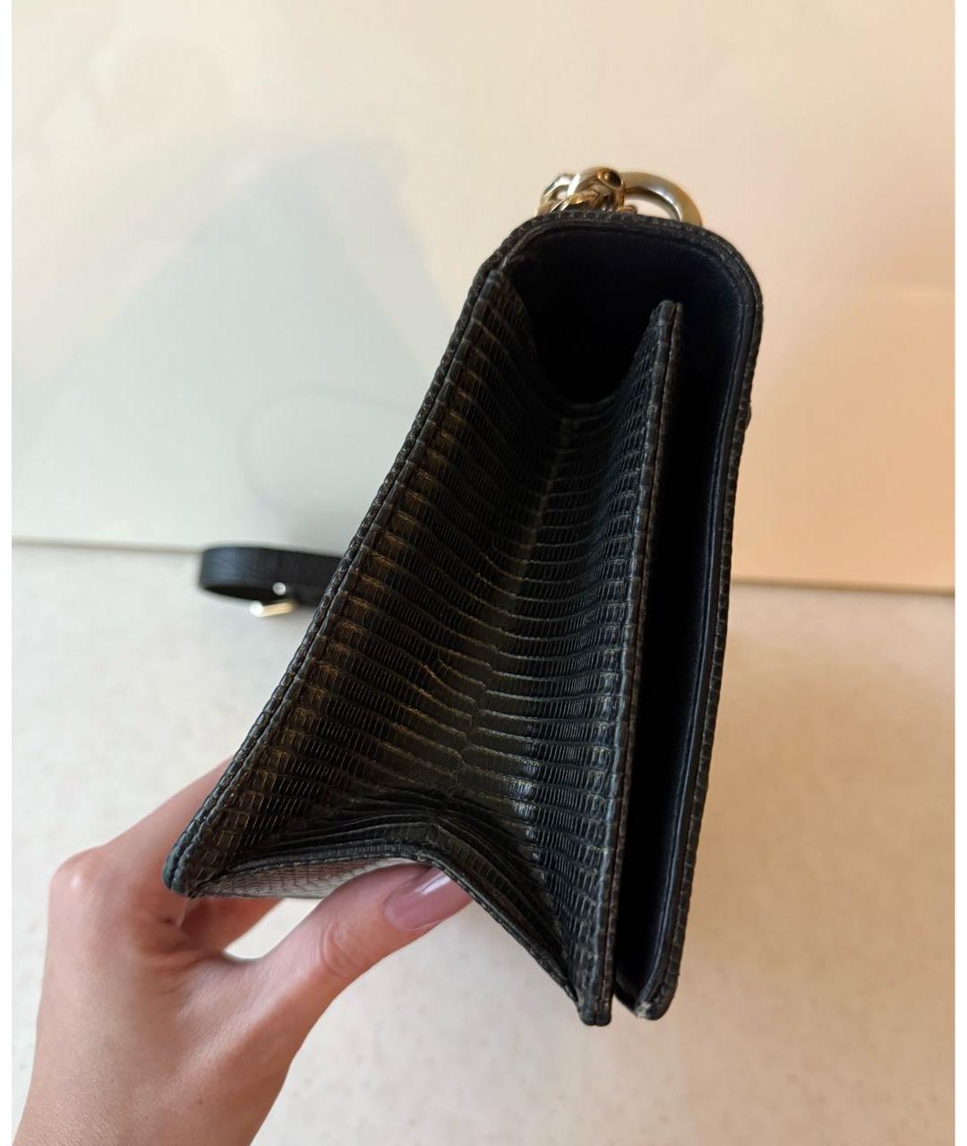 CHRISTIAN DIOR Зеленая кожаная сумка через плечо, фото 4