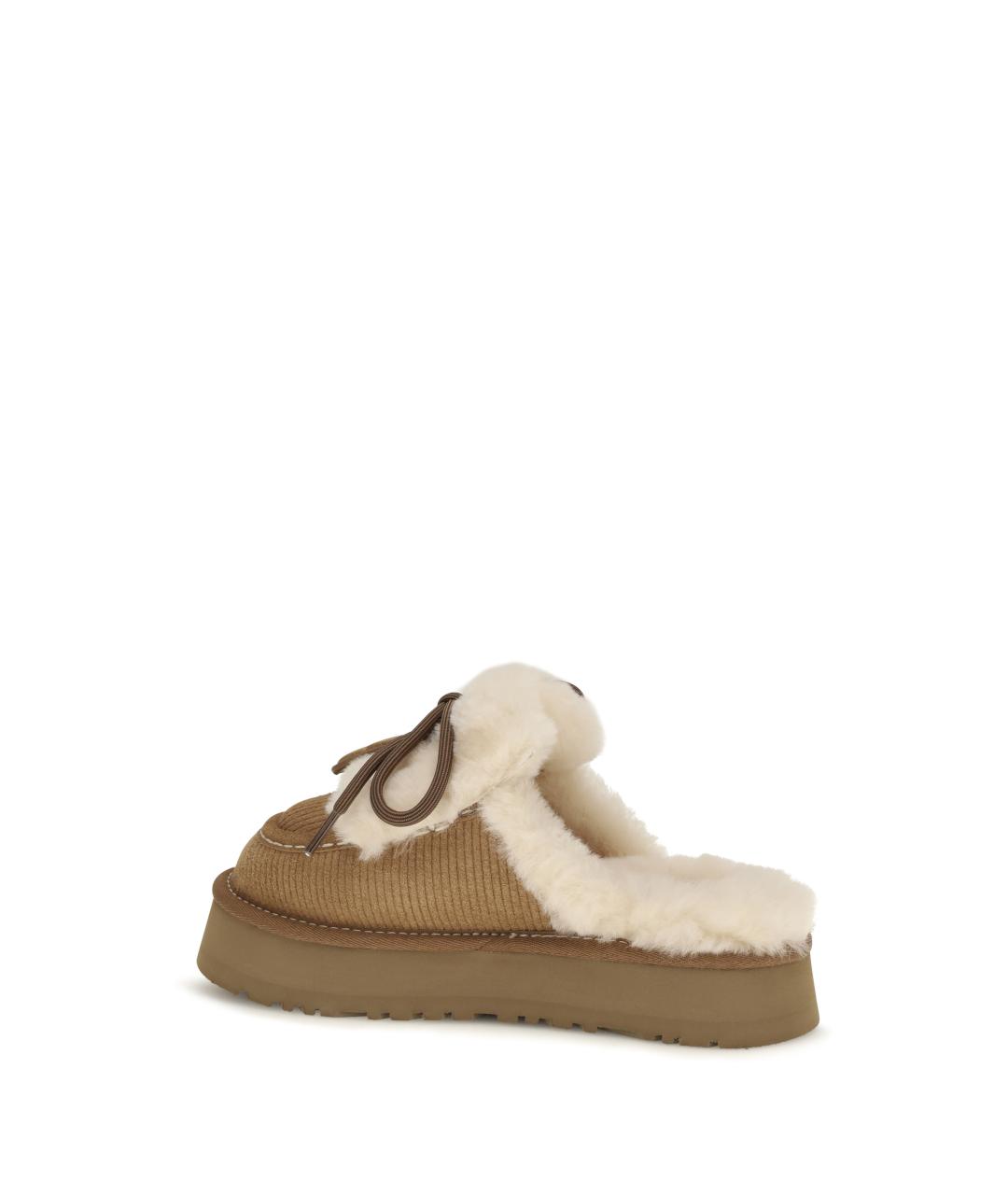 UGG Бежевые замшевые сабо, фото 3