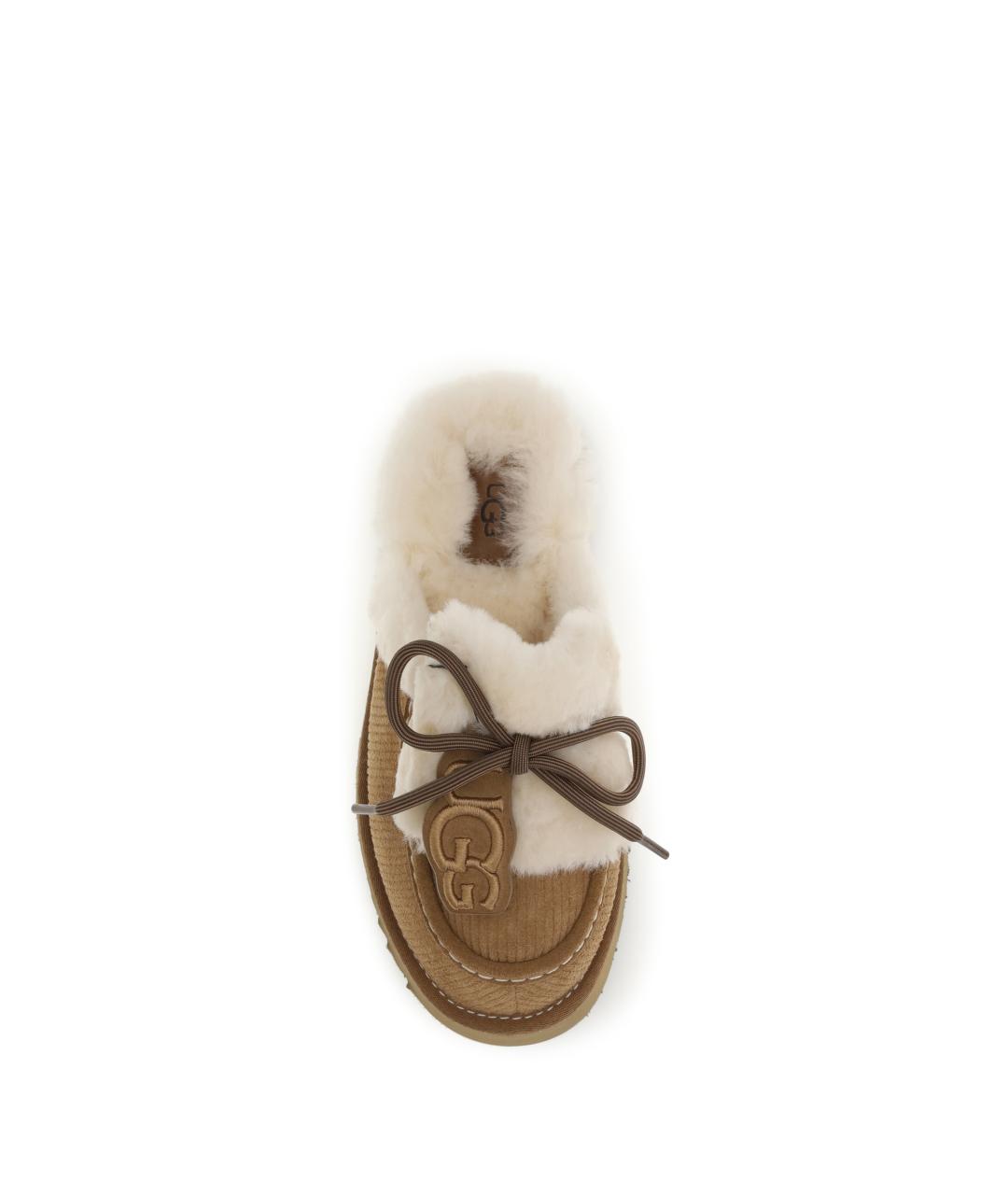 UGG Бежевые замшевые сабо, фото 4