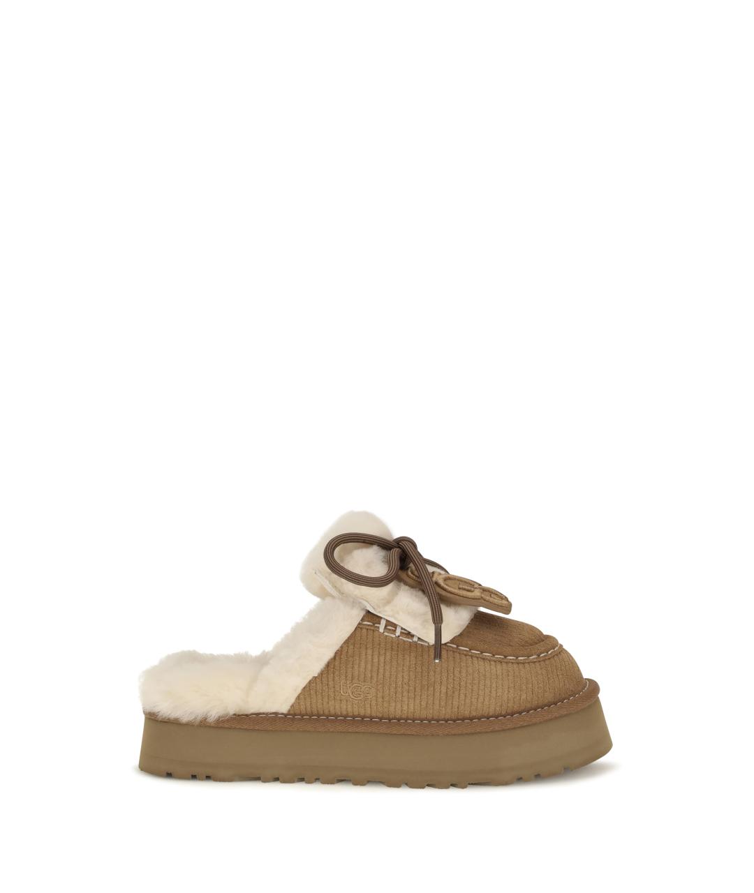 UGG Бежевые замшевые сабо, фото 5