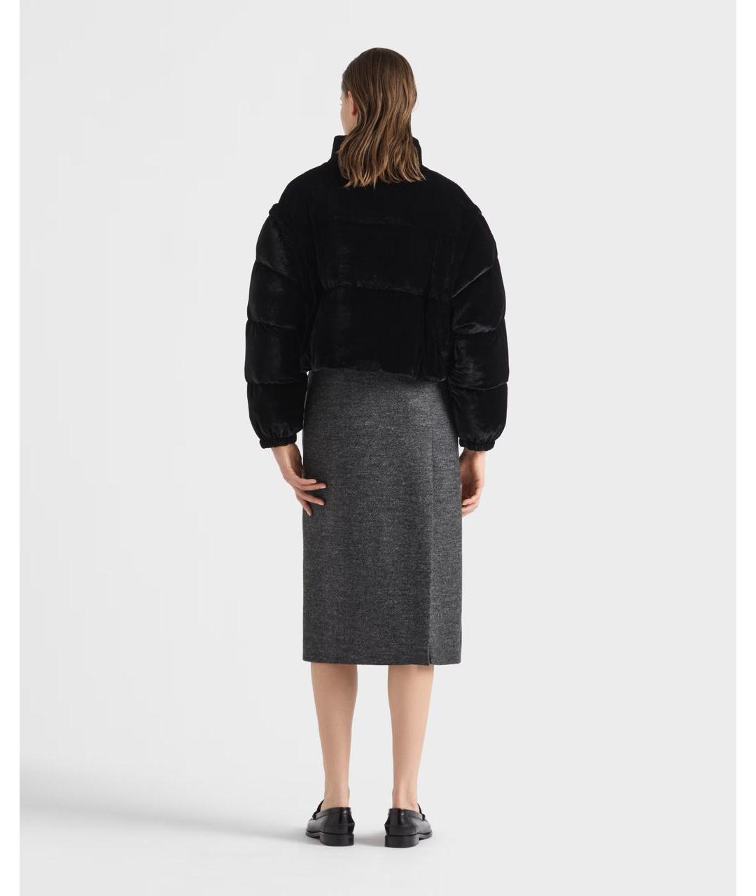 PRADA Черная вискозная куртка, фото 4