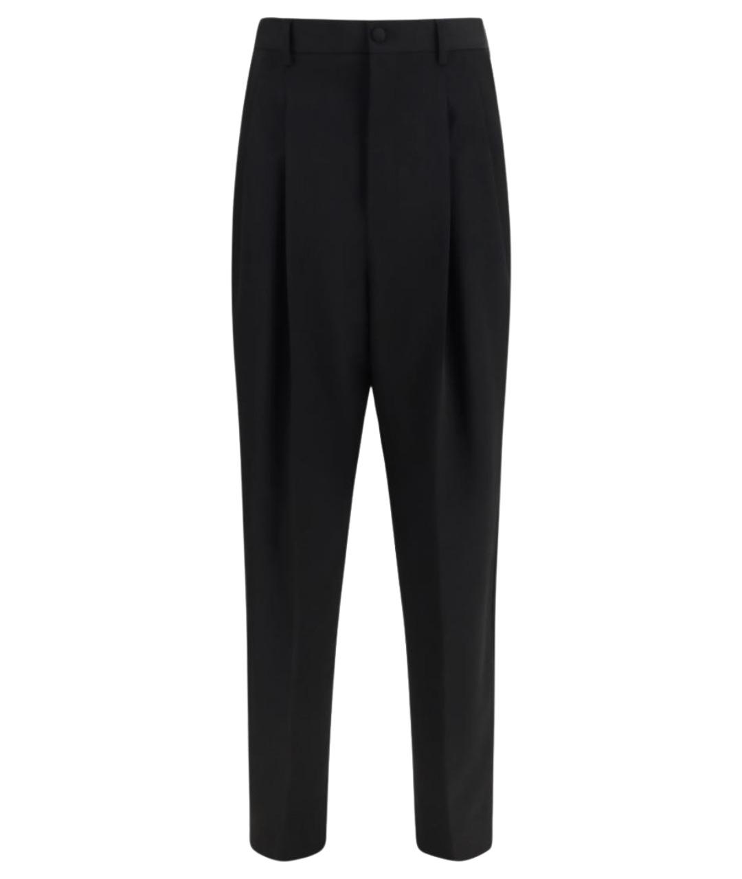 DOLCE&GABBANA Черные шерстяные классические брюки, фото 1
