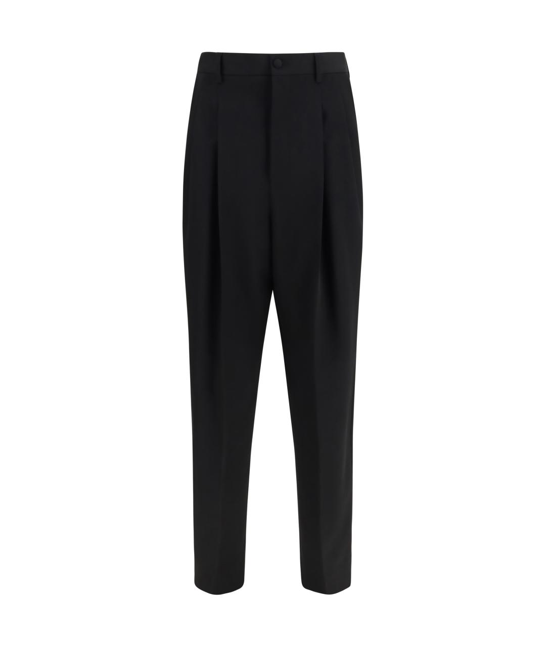 DOLCE&GABBANA Черные шерстяные классические брюки, фото 4