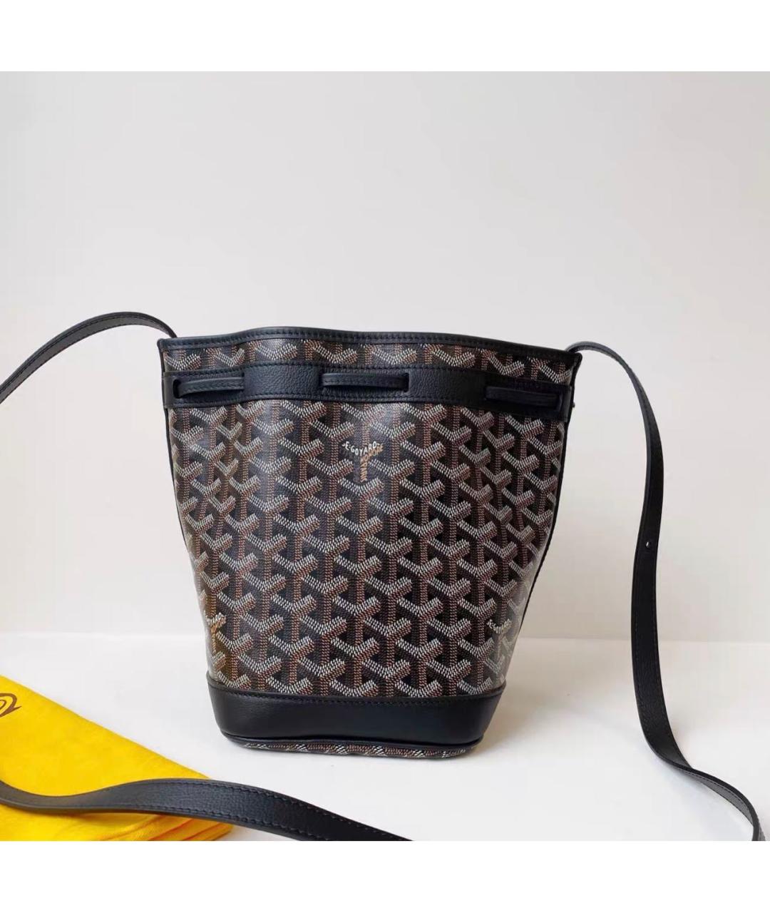 GOYARD Черная кожаная сумка тоут, фото 6