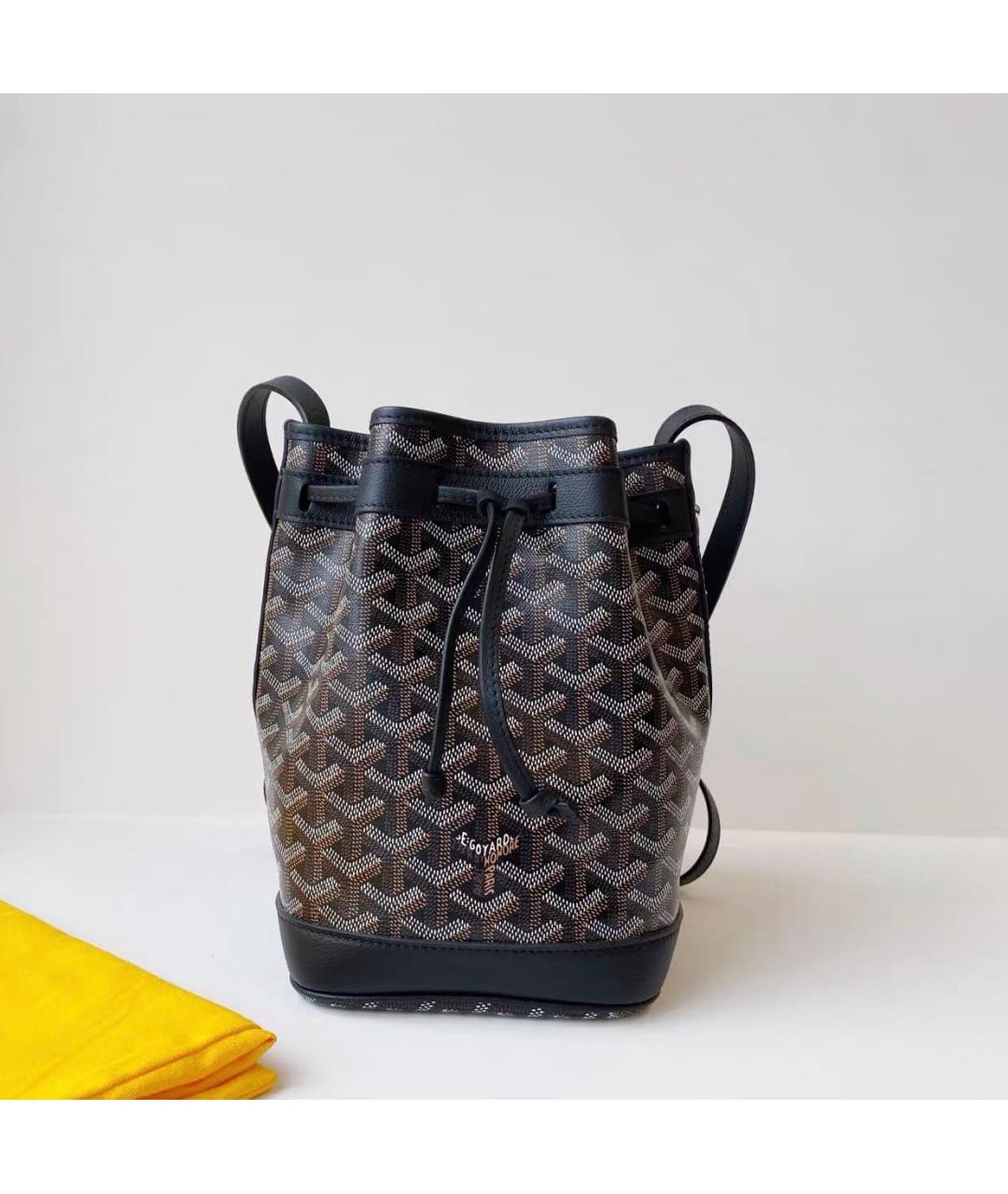 GOYARD Черная кожаная сумка тоут, фото 7