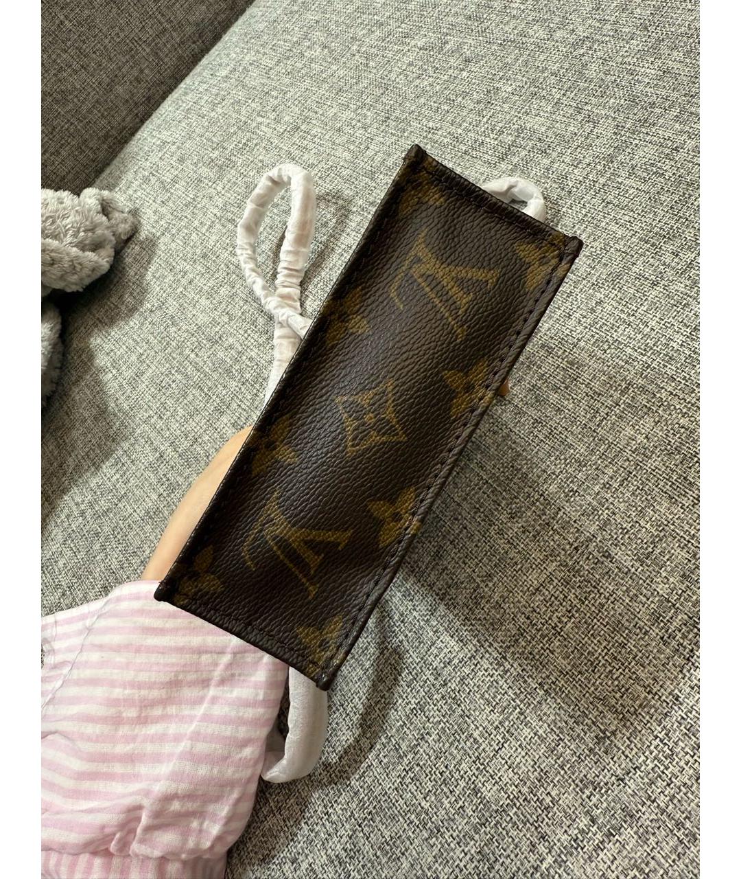 LOUIS VUITTON Коричневая сумка с короткими ручками из канвы, фото 7