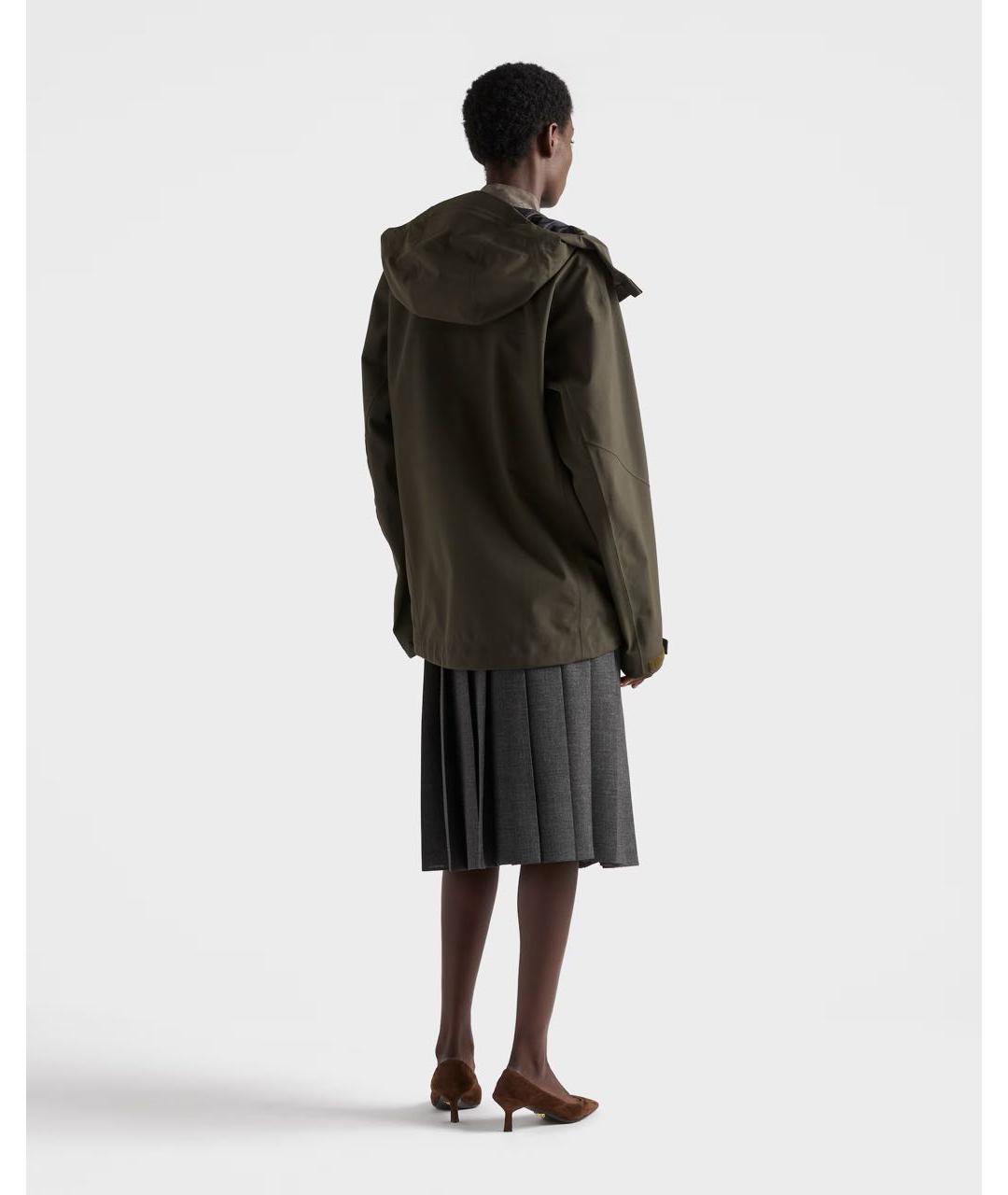PRADA Зеленая полиэстеровая куртка, фото 3