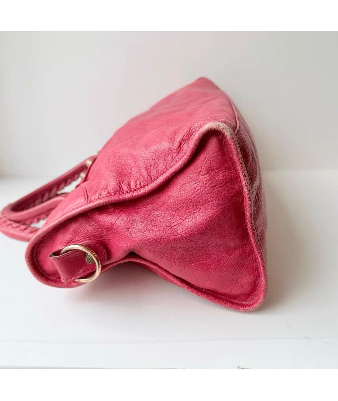 BALENCIAGA Розовая кожаная сумка тоут, фото 5