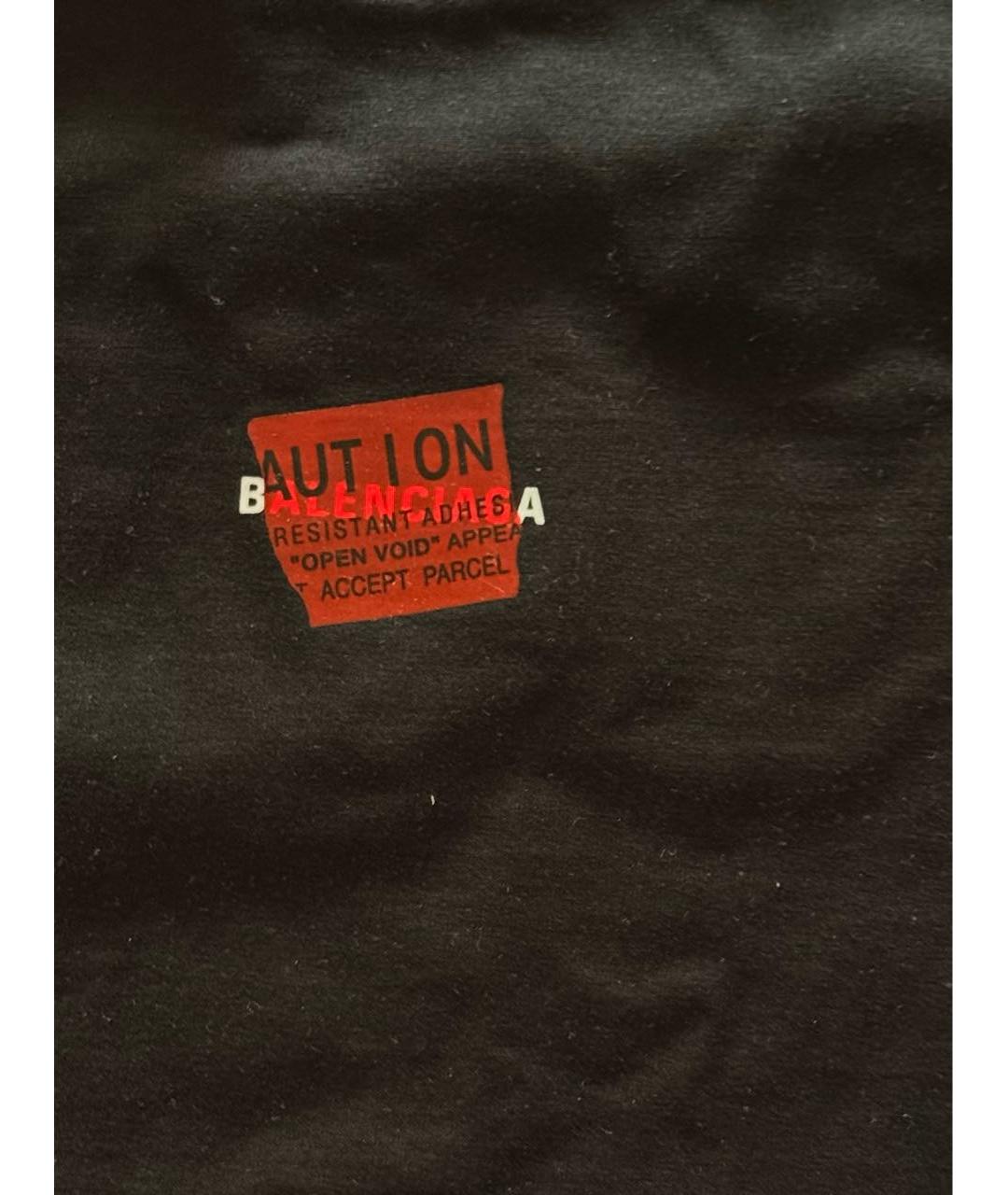 BALENCIAGA Черная хлопковая футболка, фото 4