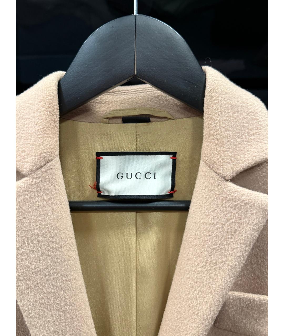 GUCCI Бежевое шерстяное пальто, фото 2