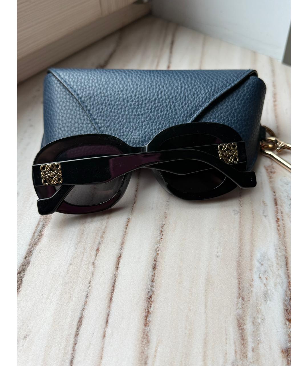 LOEWE Черные пластиковые солнцезащитные очки, фото 3