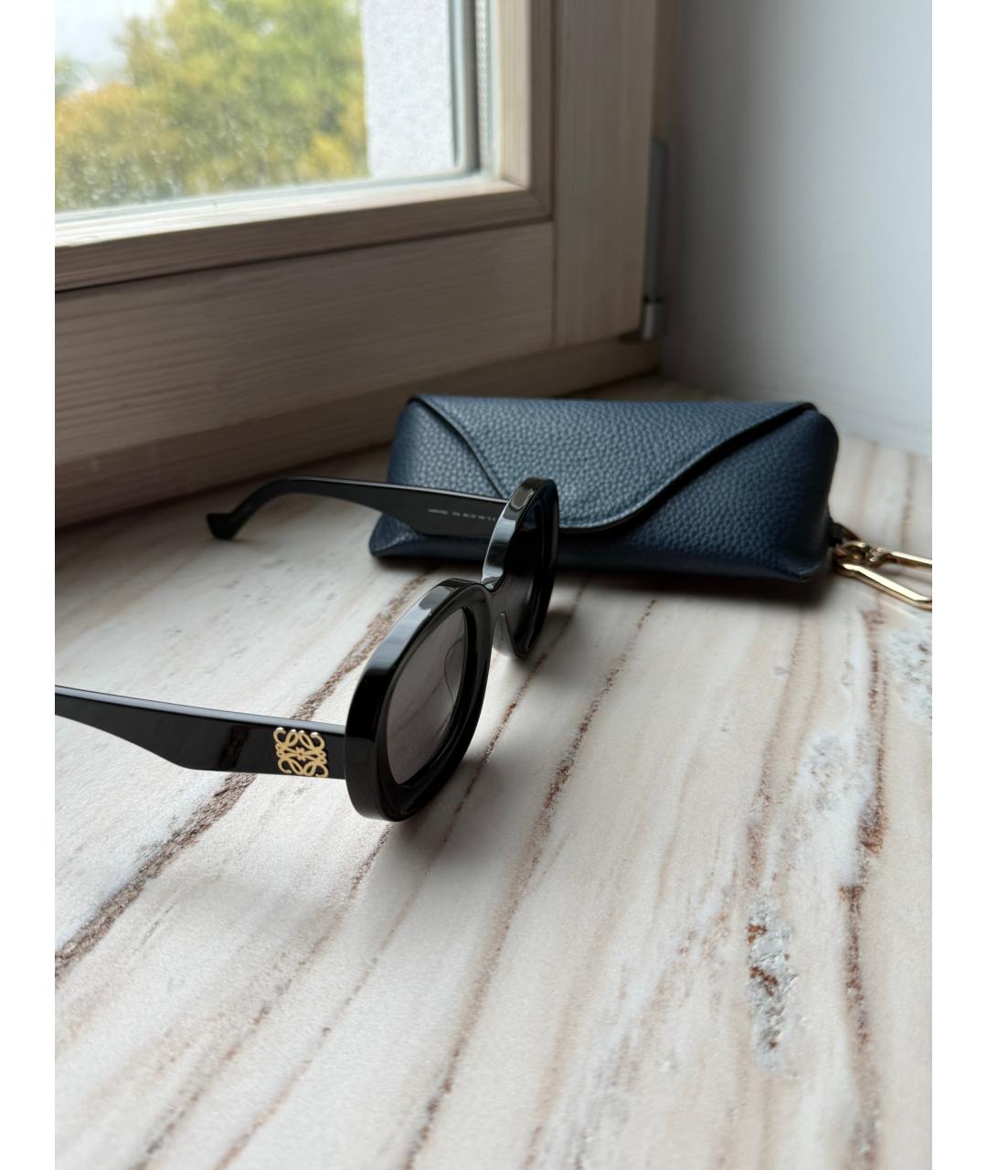 LOEWE Черные пластиковые солнцезащитные очки, фото 2