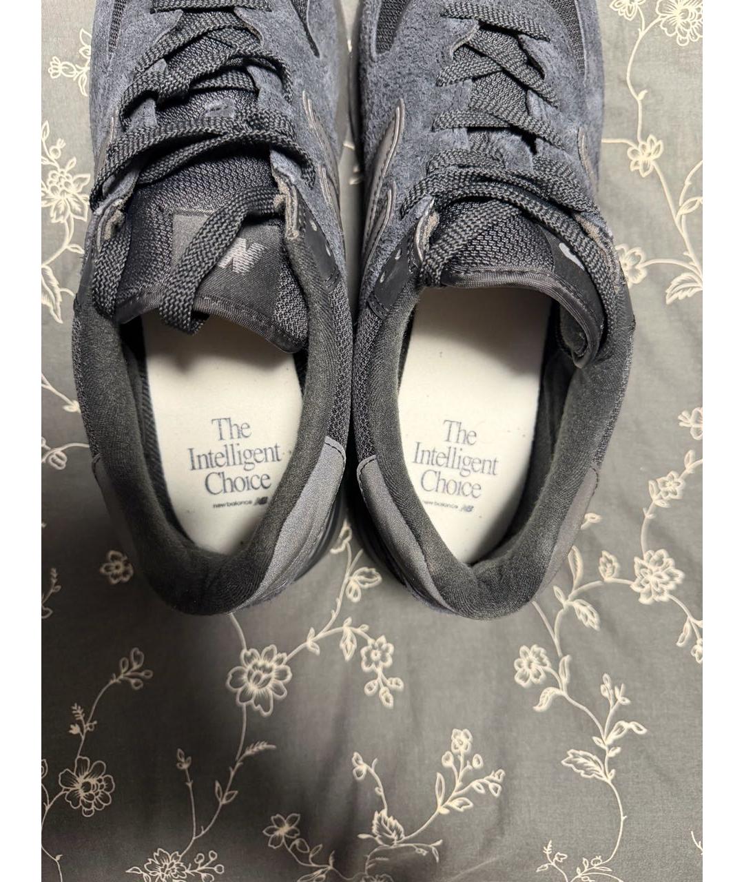 NEW BALANCE Черные замшевые низкие кроссовки / кеды, фото 3