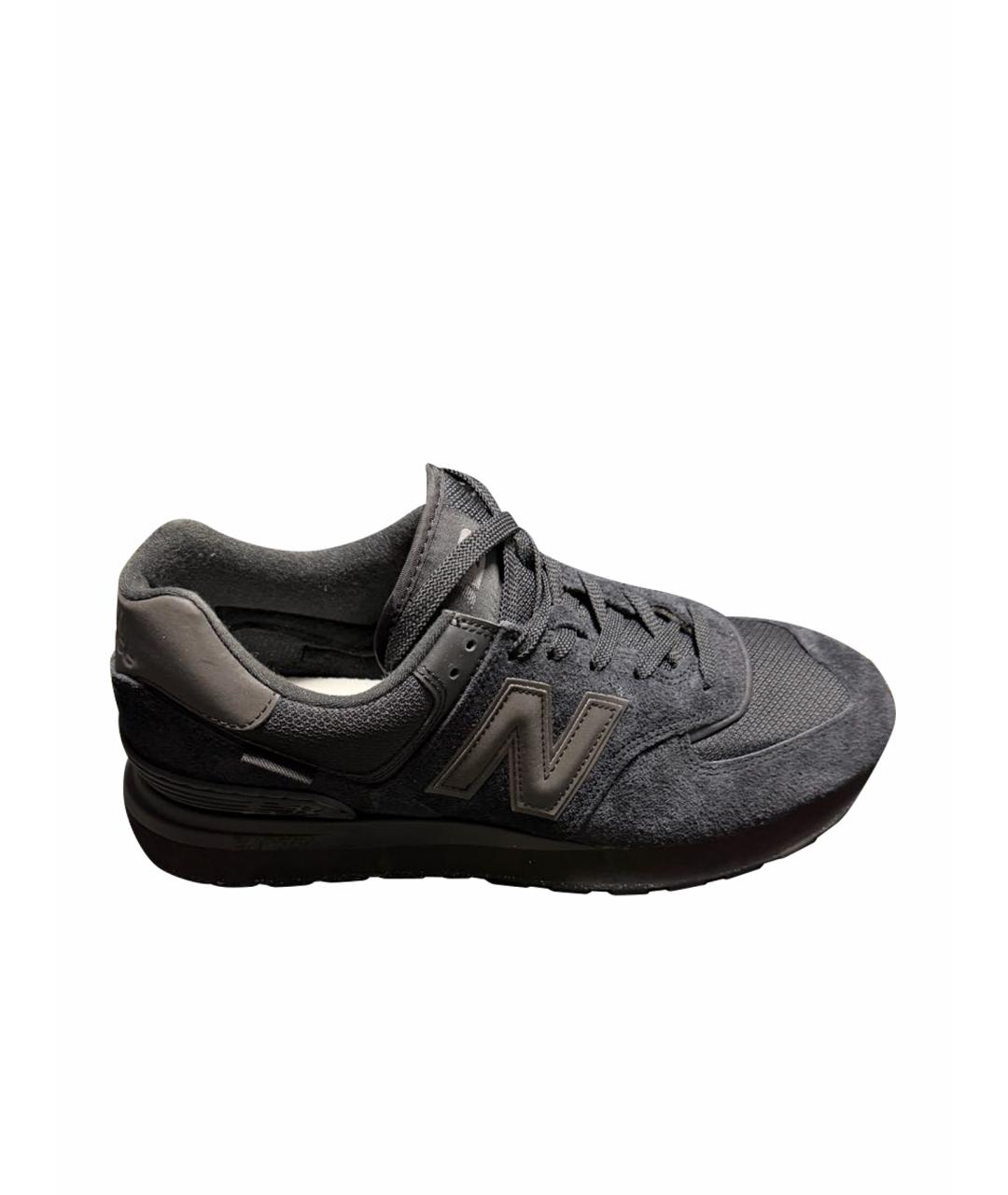 NEW BALANCE Черные замшевые низкие кроссовки / кеды, фото 1