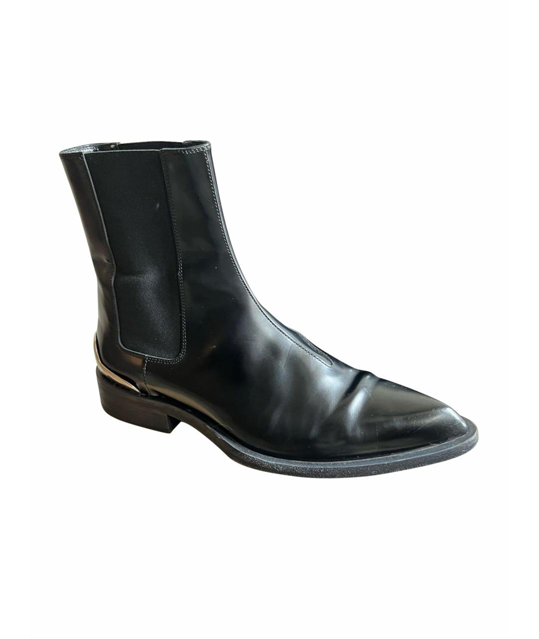 JIL SANDER Черные кожаные полусапоги, фото 1