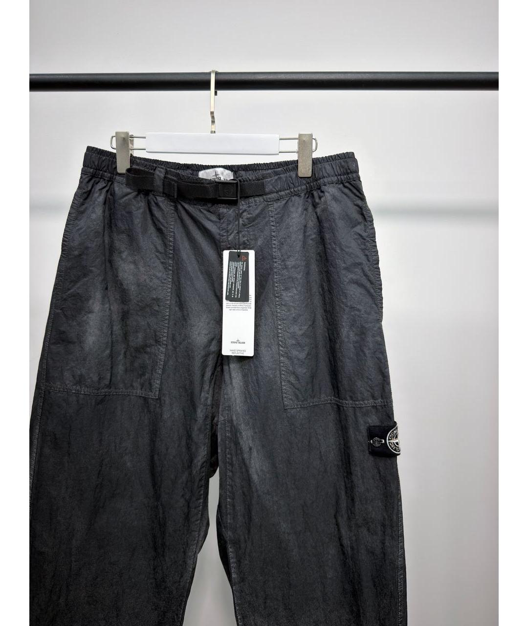 STONE ISLAND Черные нейлоновые повседневные брюки, фото 3