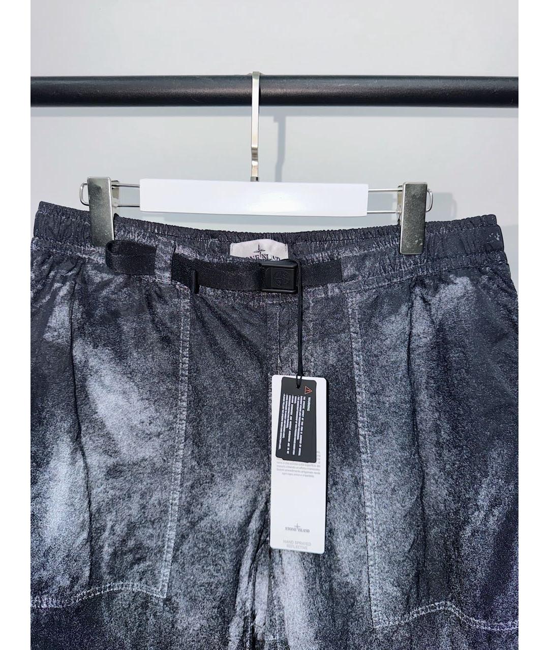 STONE ISLAND Черные нейлоновые повседневные брюки, фото 4
