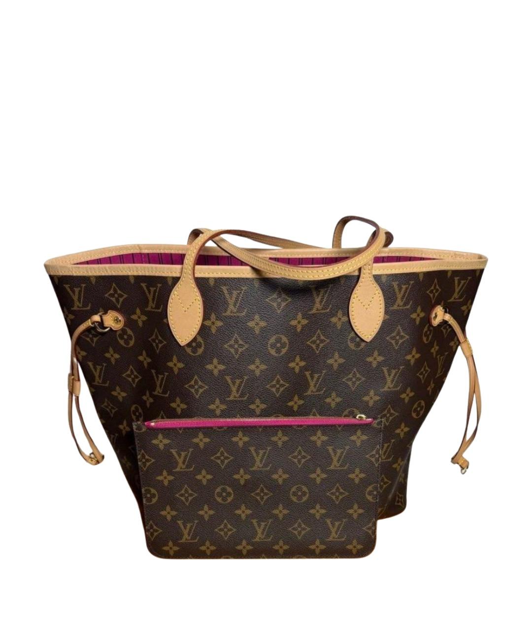 LOUIS VUITTON Коричневая сумка тоут из канвы, фото 1