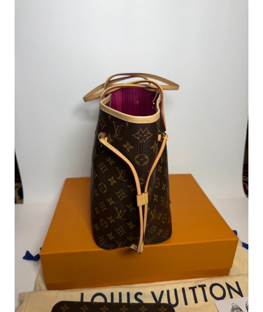 LOUIS VUITTON Коричневая сумка тоут из канвы, фото 2