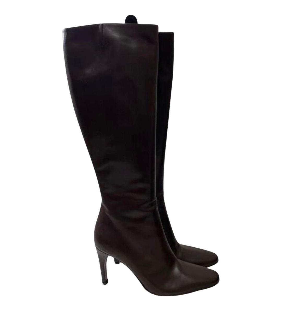BALLY Коричневые кожаные сапоги, фото 1