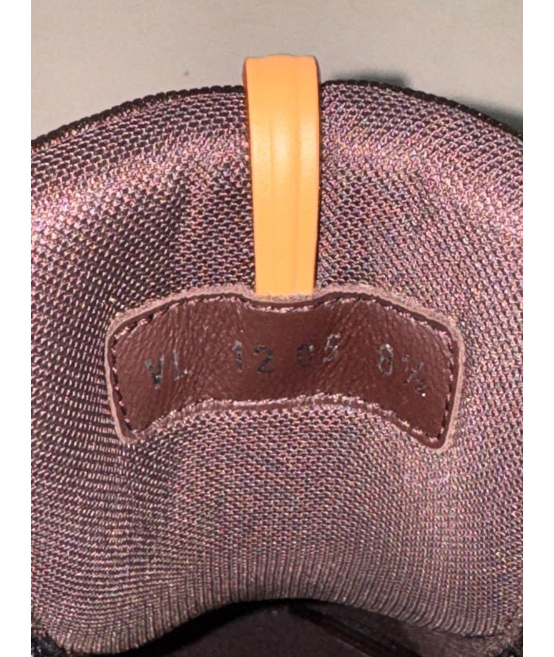 LOUIS VUITTON Коричневые текстильные низкие кроссовки / кеды, фото 6